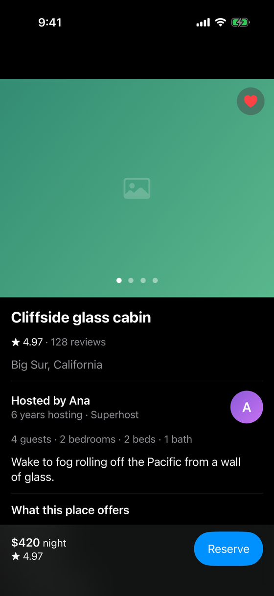 Staybnb listing detail — gallery, host, amenities, reviews, and a map